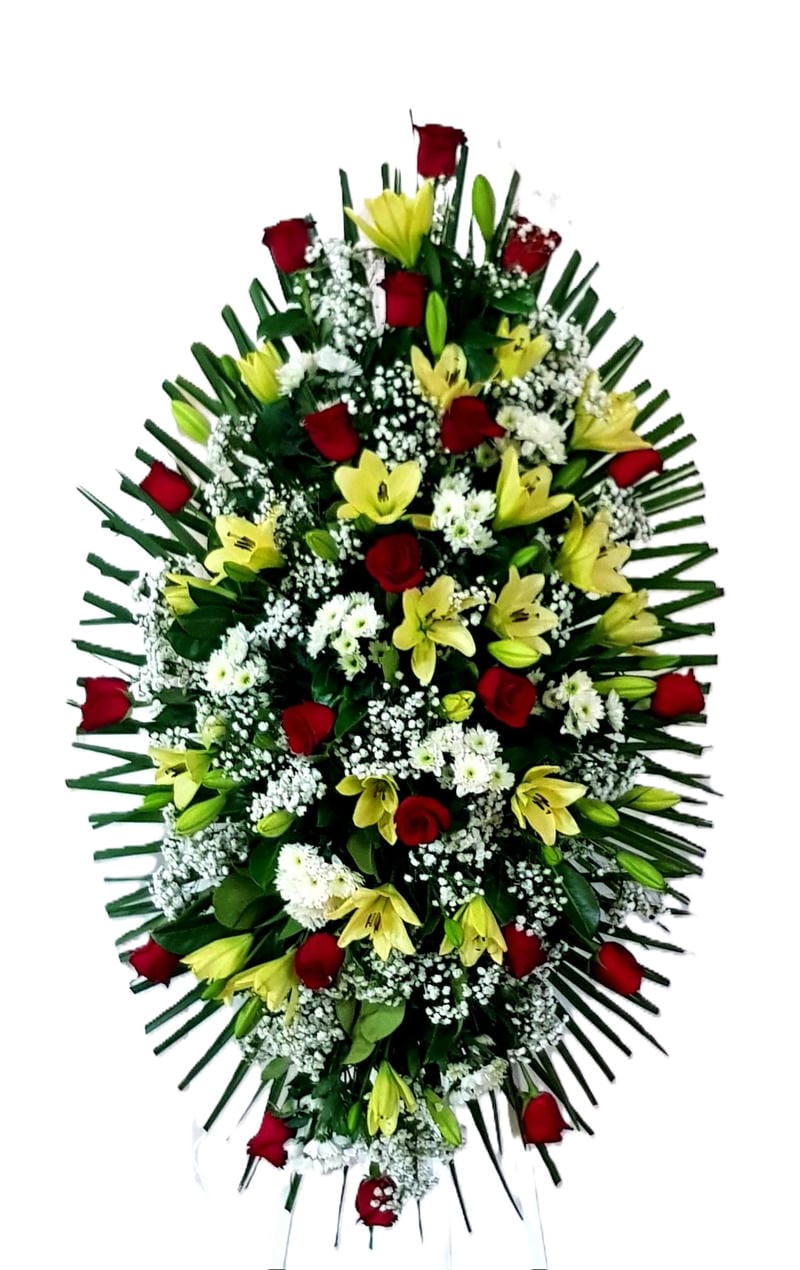 Centro con rosas y lilium tamaño grande