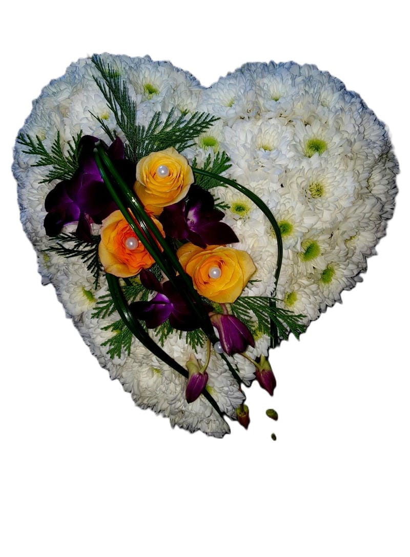 Corazón flor variada tamaño pequeño